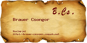 Brauer Csongor névjegykártya